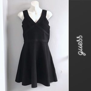 Guess Black Bodycon Fit and Flare Dress • L